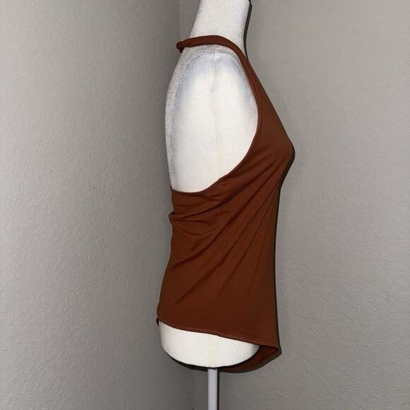 Abercrombie & Fitch Soft A&F Collection Rust Brown Bodysuit Top Women's Size L - Picture 2 of 9